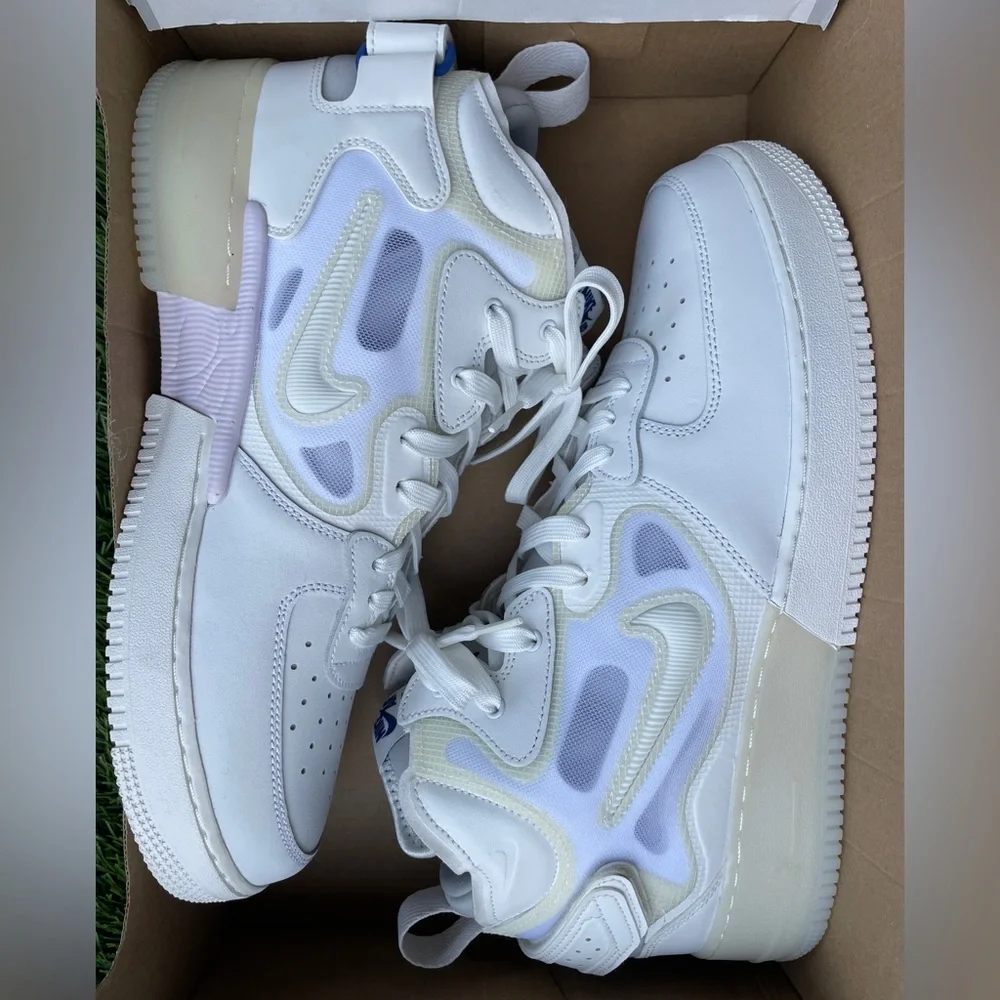 Nike Air Force 1 Mid React - Summit White shoes US12/EUR46 DQ1872-101 brand new - Picture 5 of 12